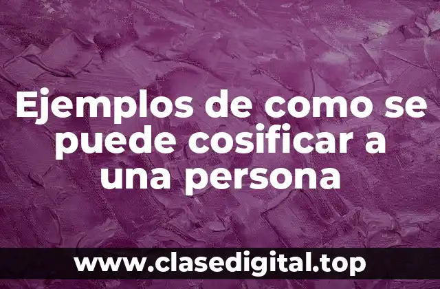 Ejemplos de como se puede cosificar a una persona