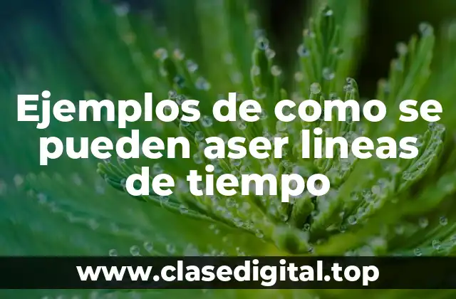 Ejemplos de como se pueden aser lineas de tiempo