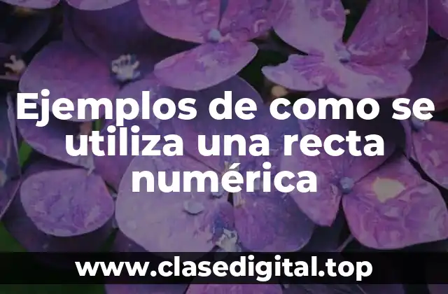 Ejemplos de cómo se utiliza una recta numérica