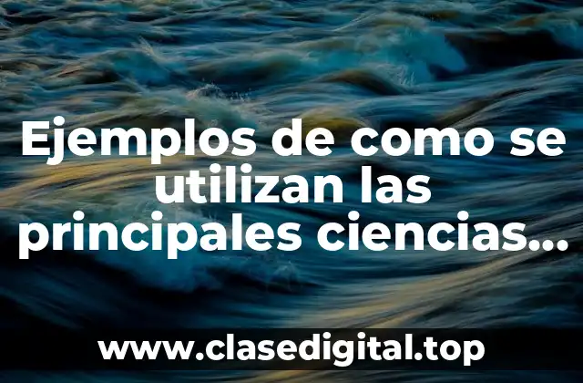 Ejemplos de como se utilizan las principales ciencias sociales y Significado