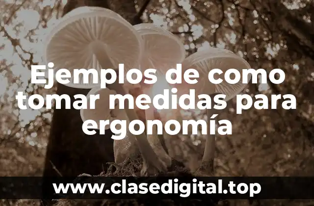 Ejemplos de como tomar medidas para ergonomía
