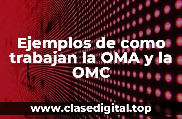 Ejemplos de como trabajan la OMA y la OMC
