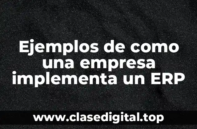 Ejemplos de implementar un ERP