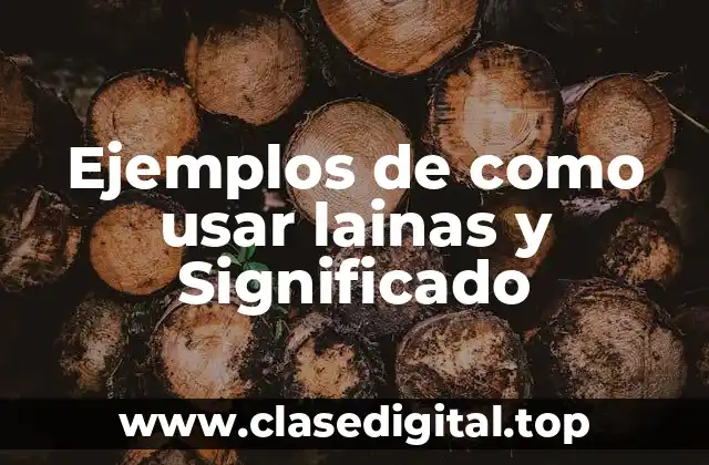 Ejemplos de como usar lainas