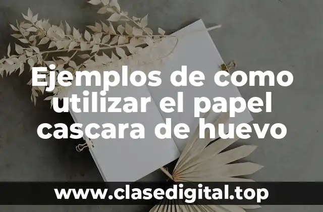 Ejemplos de como utilizar el papel cascara de huevo