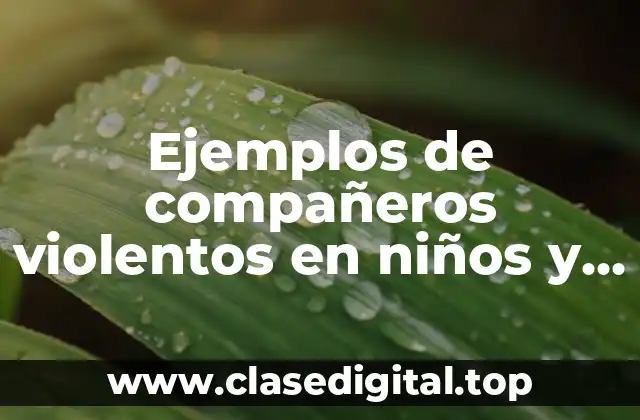 Ejemplos de compañeros violentos en niños y Significado