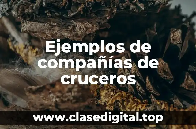 Ejemplos de compañías de cruceros