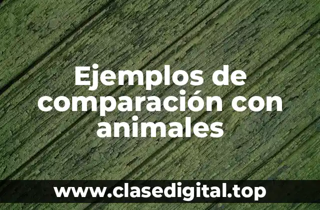 Ejemplos de comparación con animales