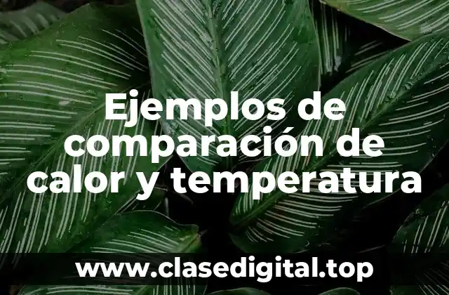 Ejemplos de comparación de calor y temperatura