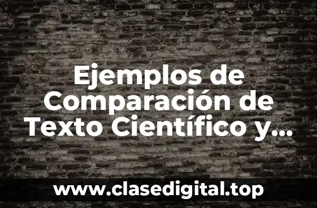 Ejemplos de Comparación de Texto Científico y Empírico