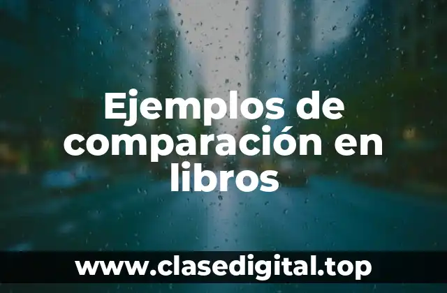 Ejemplos de comparación en libros