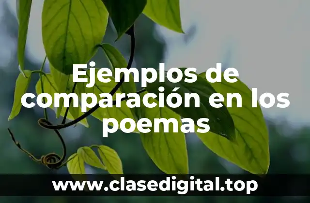 Ejemplos de comparación en los poemas