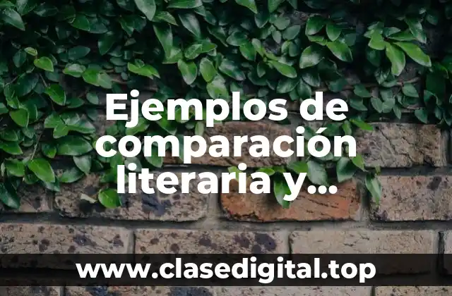 Ejemplos de comparación literaria y Significado