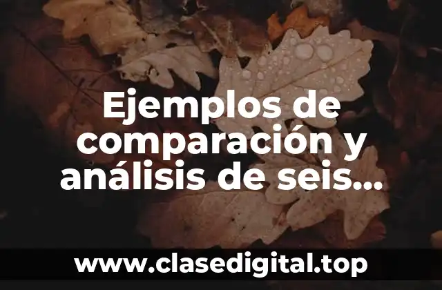 Ejemplos de comparación y análisis de seis criotipos