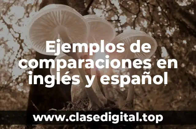 Ejemplos de comparaciones en inglés y español