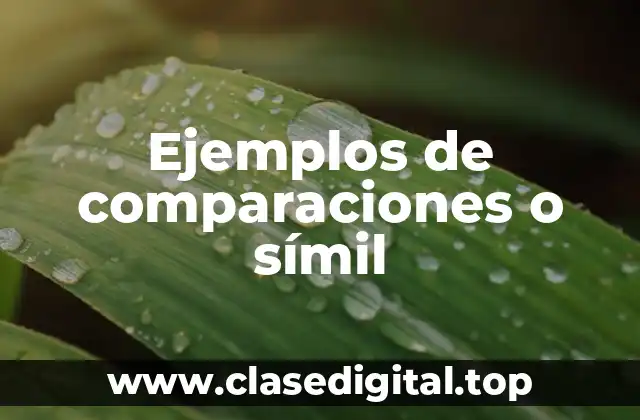 Ejemplos de comparaciones o símil