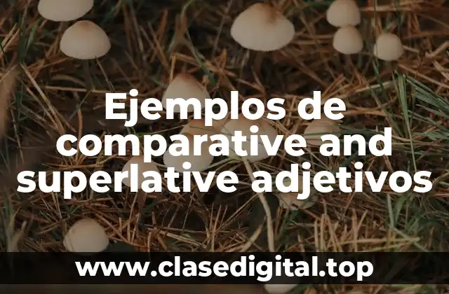 Ejemplos de comparative and superlative adjetivos