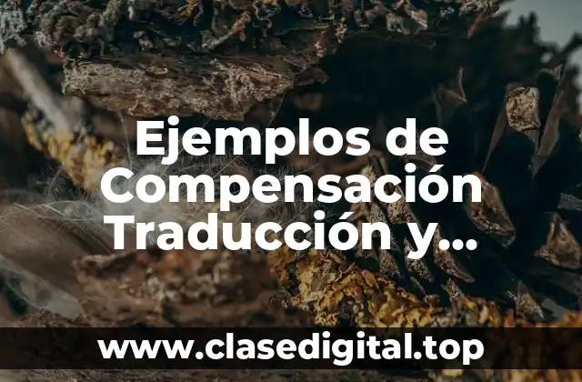 Ejemplos de Compensación Traducción y Significado