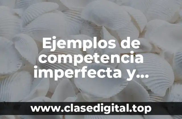 Ejemplos de competencia imperfecta y perfecta