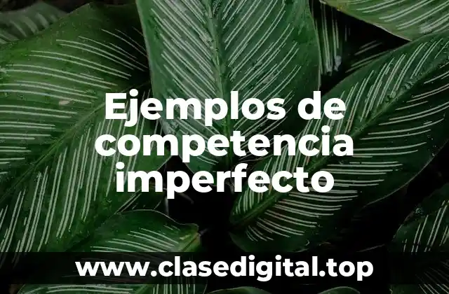 Ejemplos de competencia imperfecto