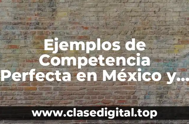 Ejemplos de Competencia Perfecta en México y Significado