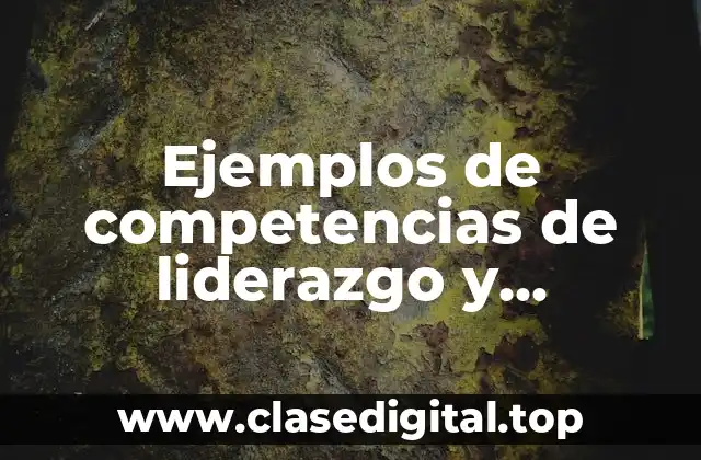 Ejemplos de competencias de liderazgo y emprendimiento