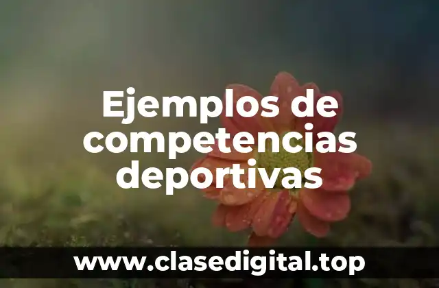 Ejemplos de competencias deportivas