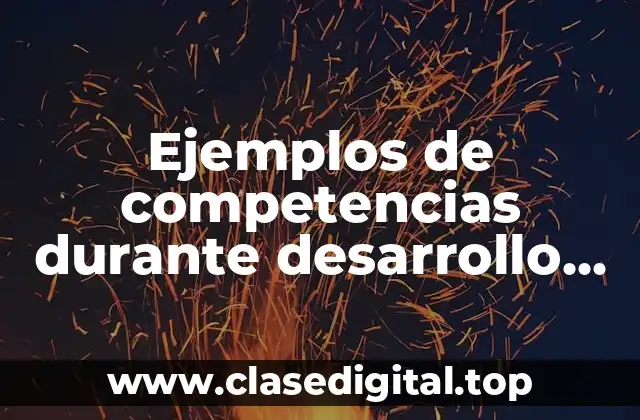 Ejemplos de competencias durante desarrollo de un sistema