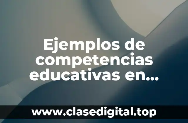 Ejemplos de competencias educativas en alumnos dibujos