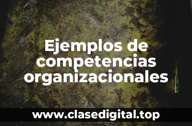 Ejemplos de competencias organizacionales