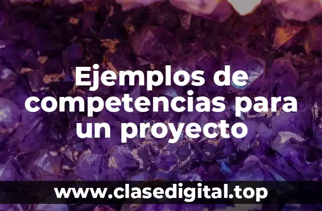 Ejemplos de competencias para un proyecto