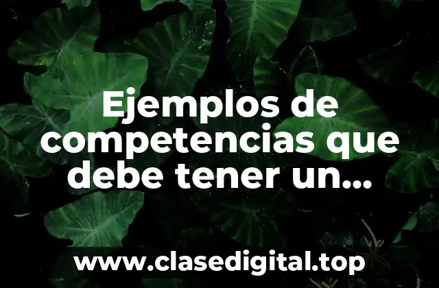 Ejemplos de competencias que debe tener un director de escuela