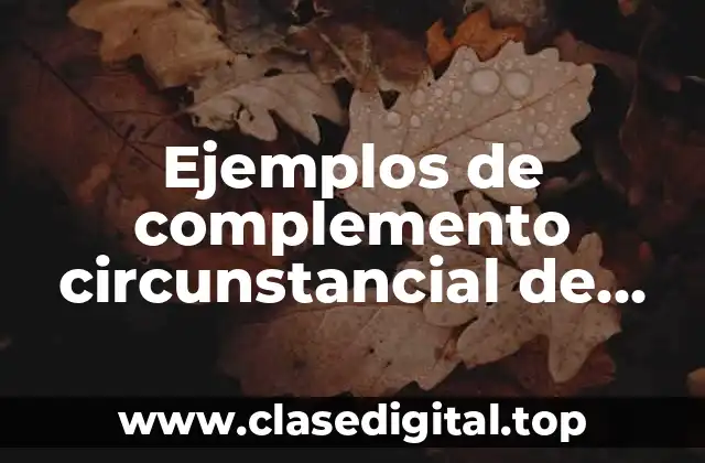 Ejemplos de complementos circunstanciales de manera en una biografía