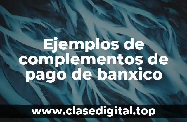 Ejemplos de complementos de pago de banxico