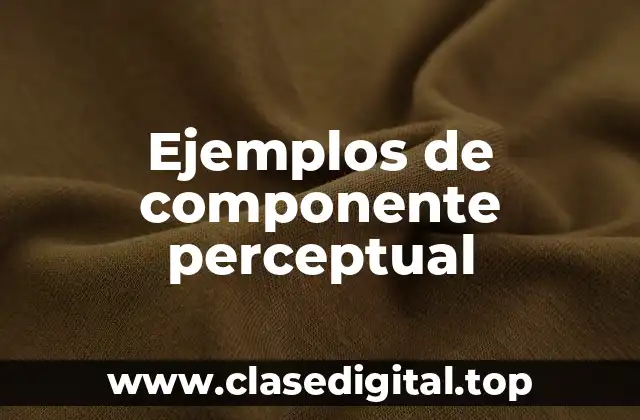 Ejemplos de componente perceptual