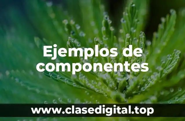 Ejemplos de componentes