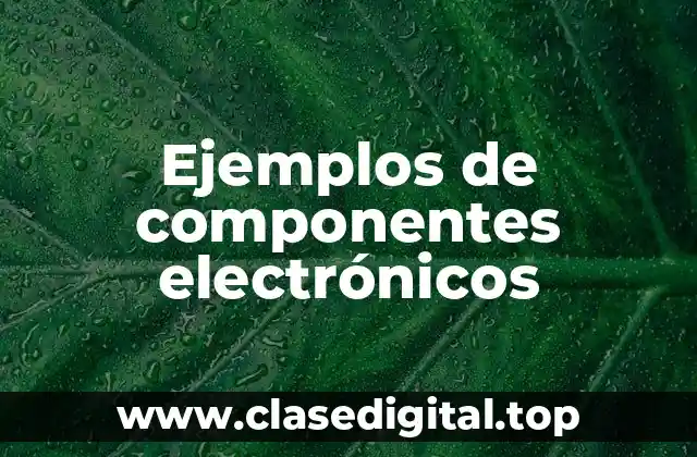 Ejemplos de componentes electrónicos