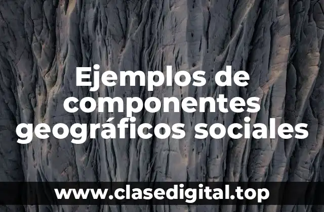 Ejemplos de componentes geográficos sociales