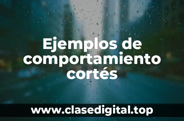 Ejemplos de comportamiento cortés