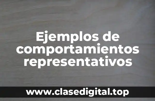 Ejemplos de comportamientos representativos