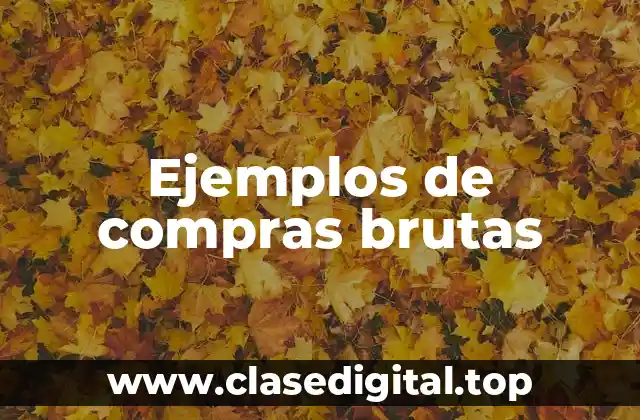 Ejemplos de compras brutas