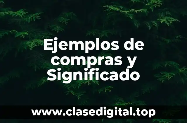 Ejemplos de compras y Significado