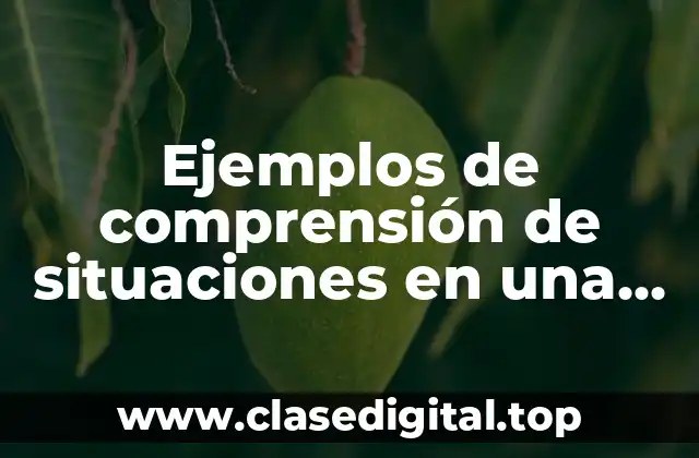 Ejemplos de comprensión de situaciones en una empresa