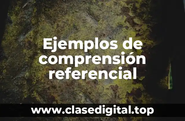 Ejemplos de comprensión referencial