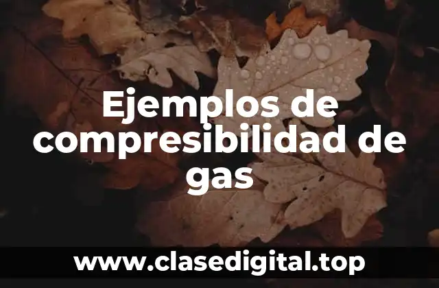 Ejemplos de compresibilidad de gas