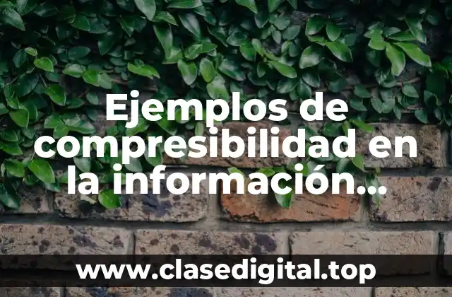 Ejemplos de compresibilidad en la información financiera