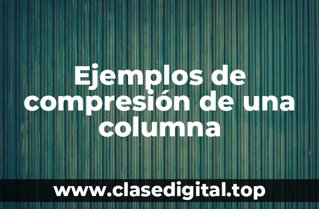 Ejemplos de compresión de una columna