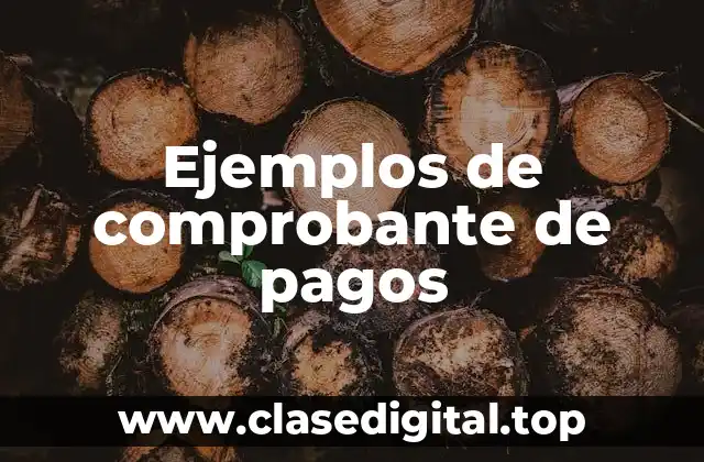 Ejemplos de comprobante de pagos