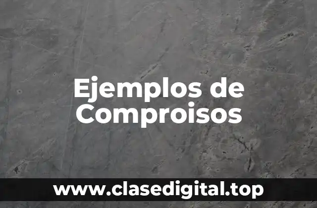 Ejemplos de Comproisos