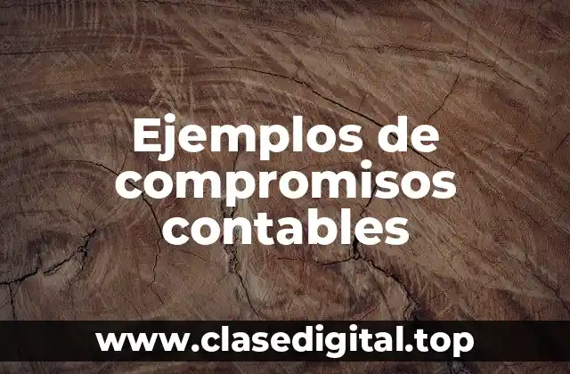 Ejemplos de compromisos contables